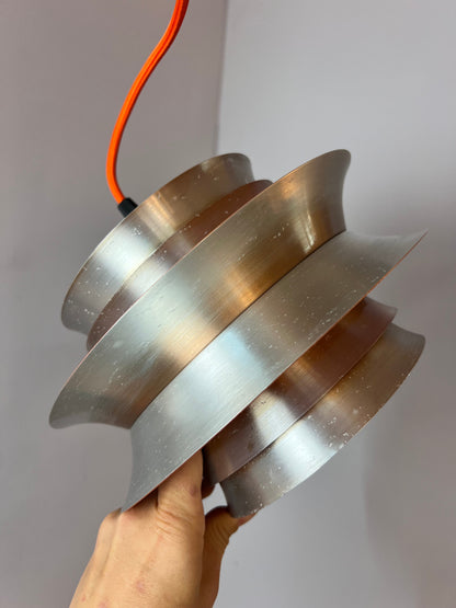 Lamellenlampe orange Chrom von Carl Thore