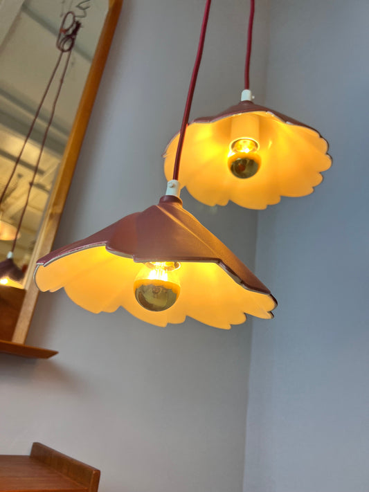 Vintage Hängelampe von Søholm Keramik