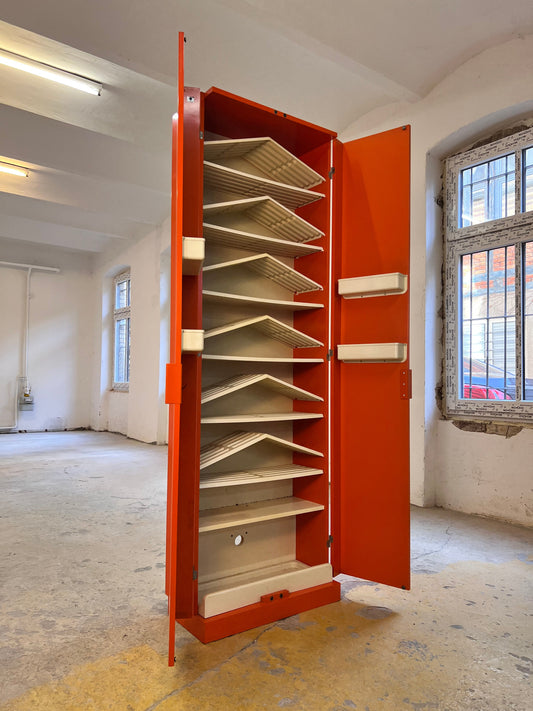 Vintage Schuhschrank orange von Schönbuch