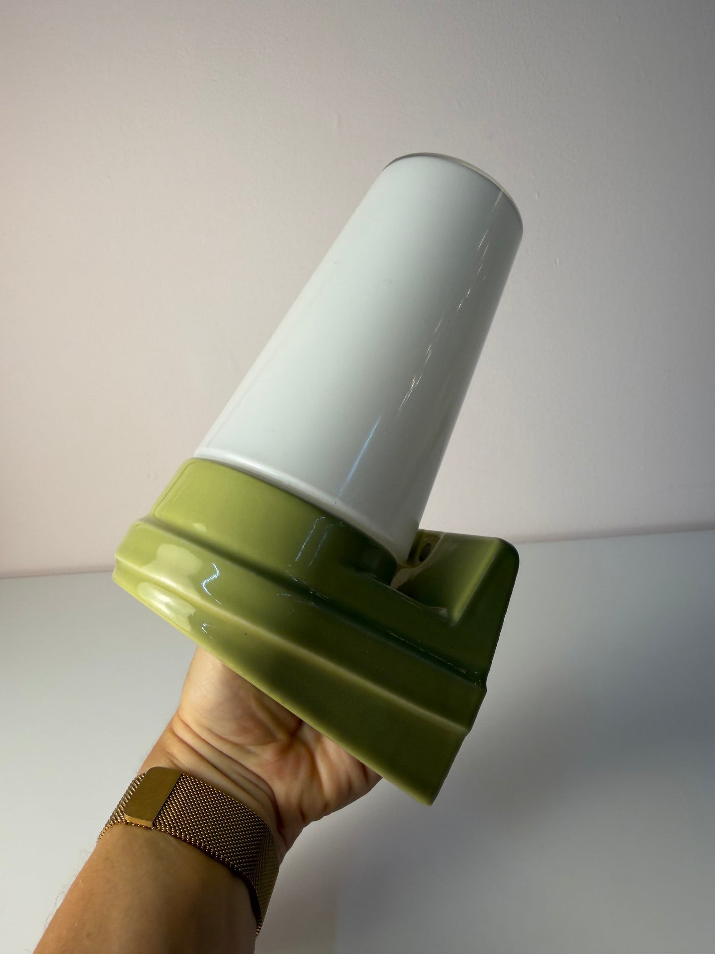 Vintage Wandlampe Modell 6080 mintgrün von Sigvard Bernadotte für Ifö