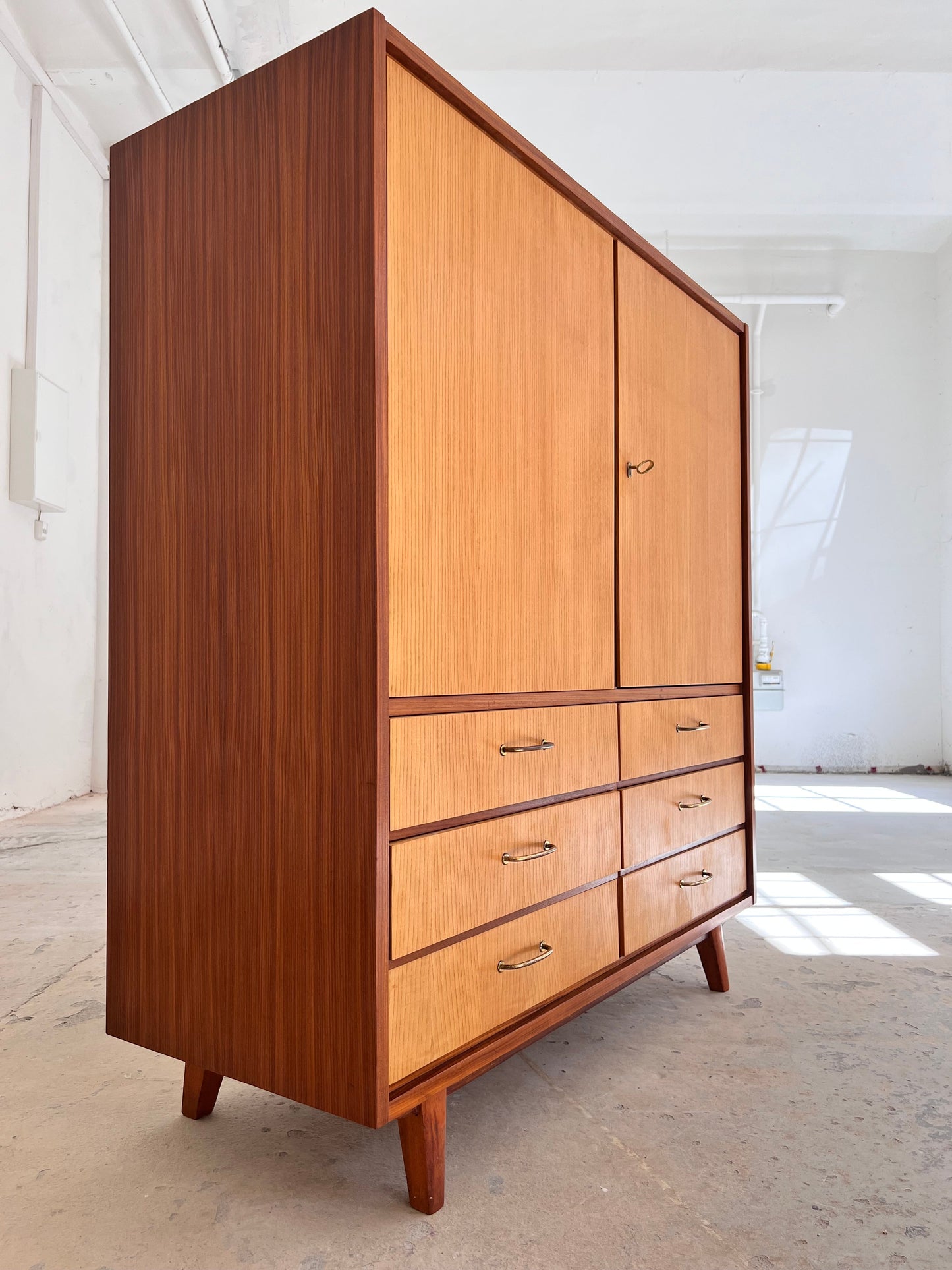 Vintage Wäscheschrank Herrenkommode für Gebr. Lübke