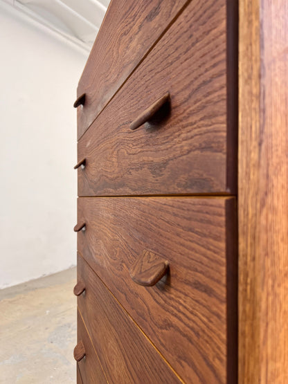 Vintage Kommode Tallboy von Poul Volther für FDB Møbler, dunkelbraun
