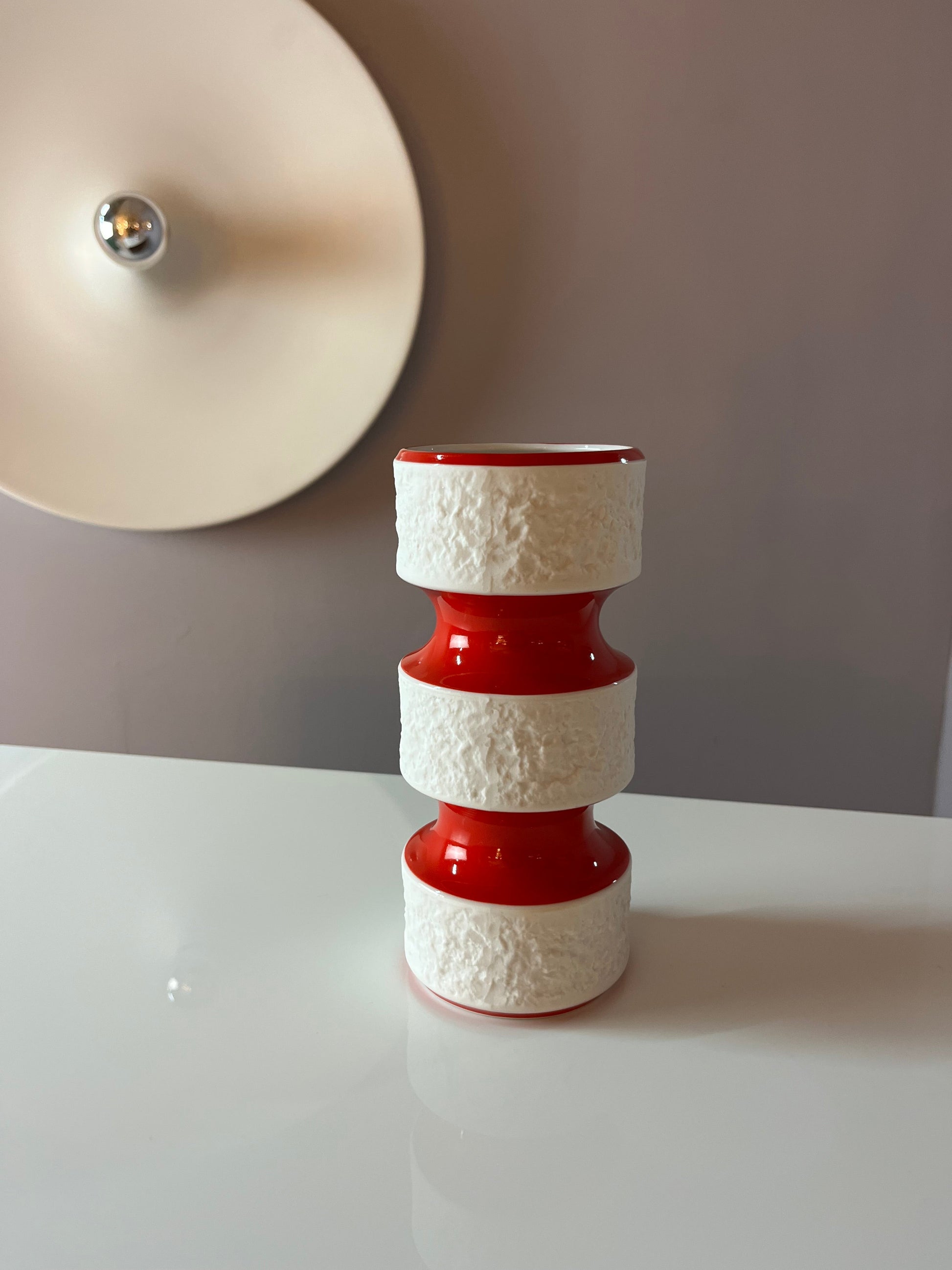 Vase 635/2 rot von Royal Porzellan Bavaria KPM