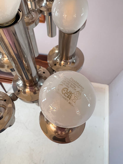 Lustre chromé vintage de Gaetano Sciolari pour STAFF