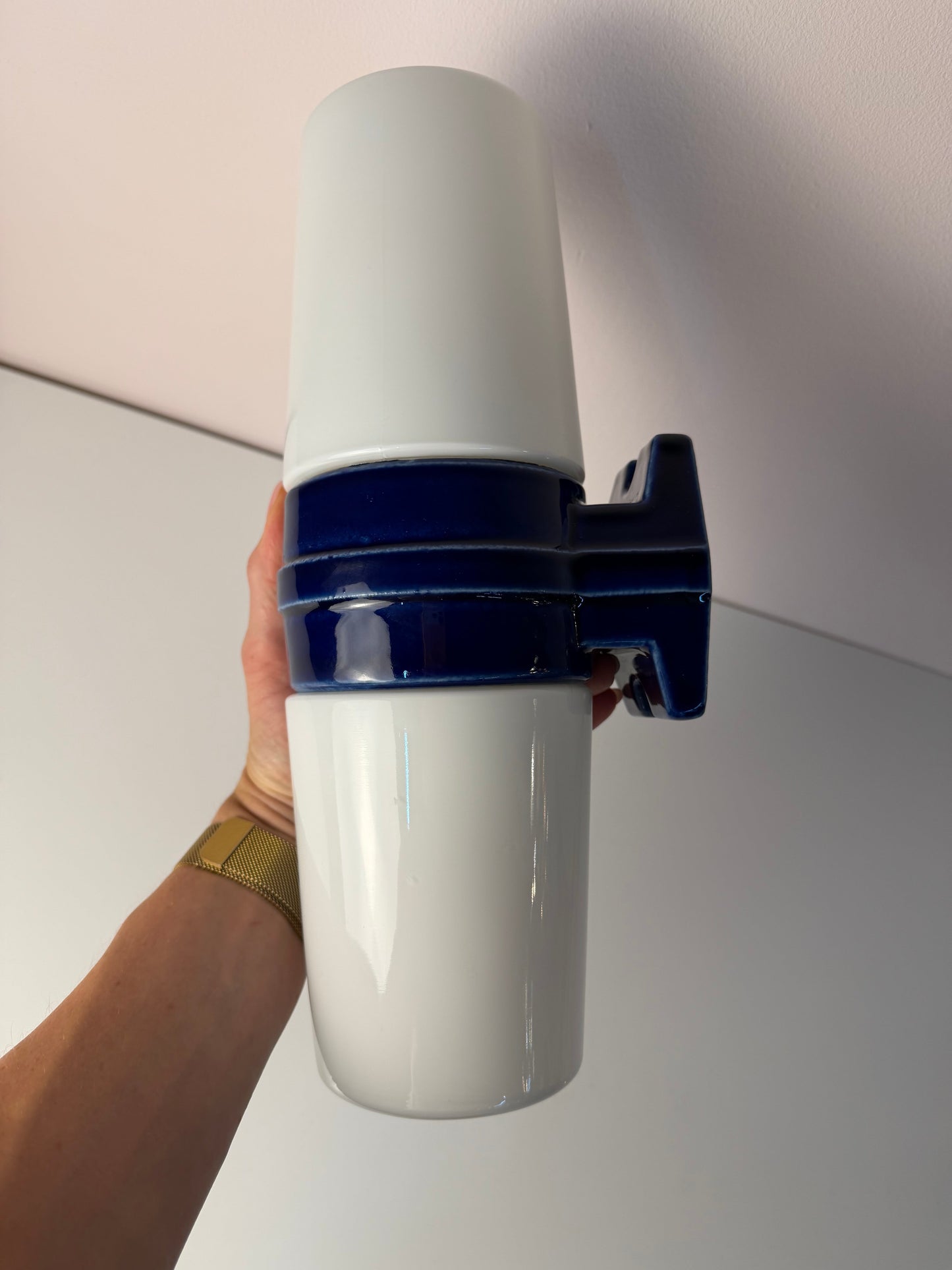 Vintage Wandlampe Modell 6065 blau von Sigvard Bernadotte für Ifö
