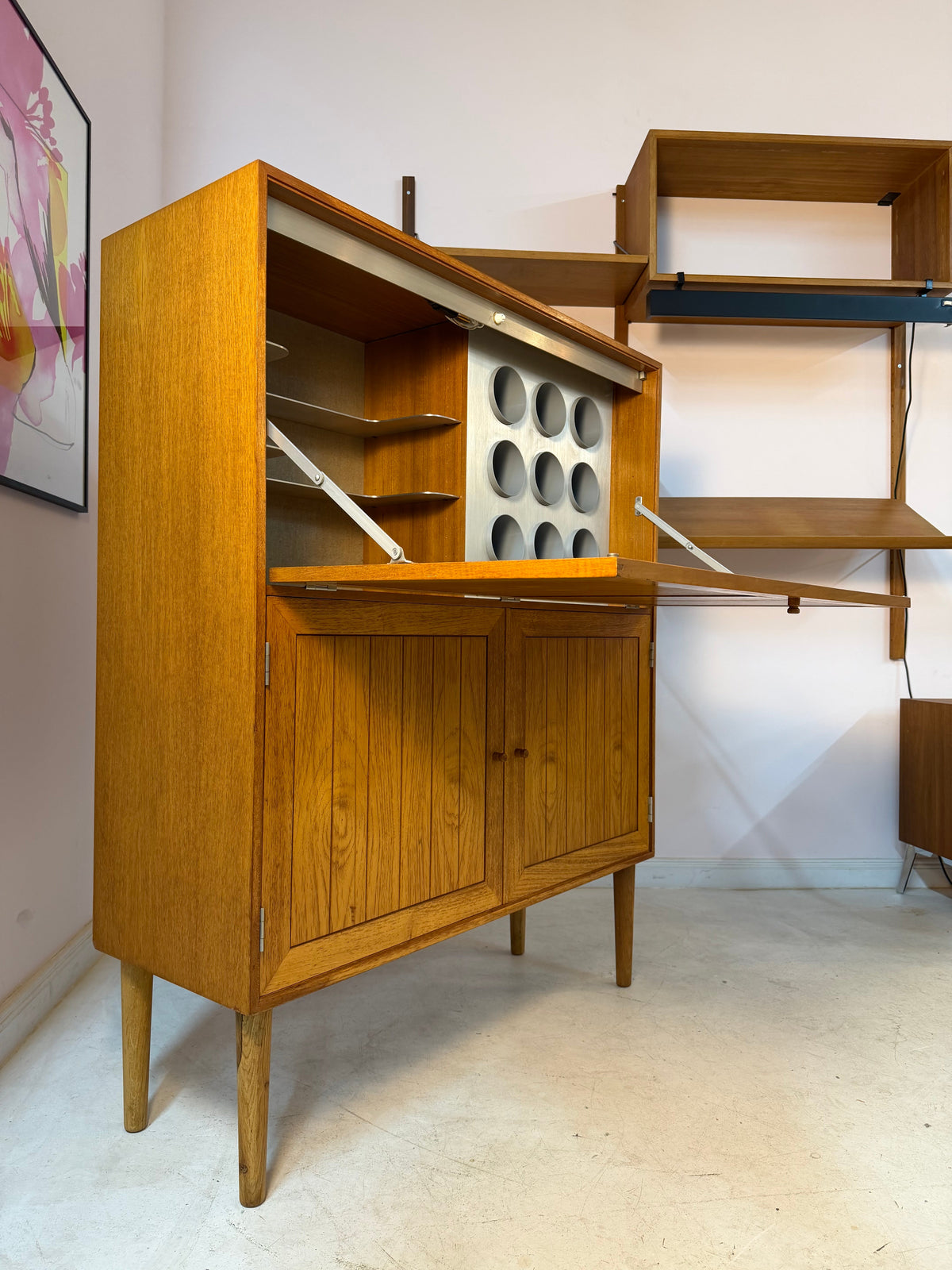 Vintage Barschrank Eiche von Rud Thygesen und Johnny Sørensen für HG Furniture