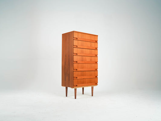 Vintage Teak Kommode Tallboy, Mid-Century Modern
