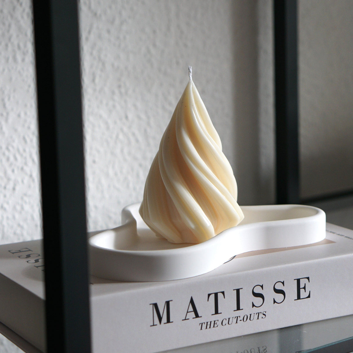 Handmade designer candle Swirl Christmas tree