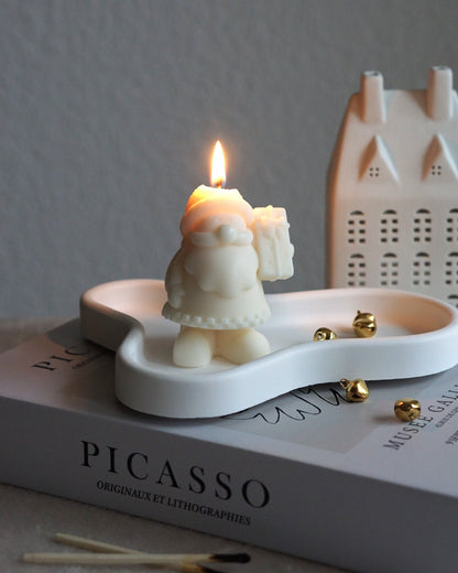 Bougie design faite main Père Noël