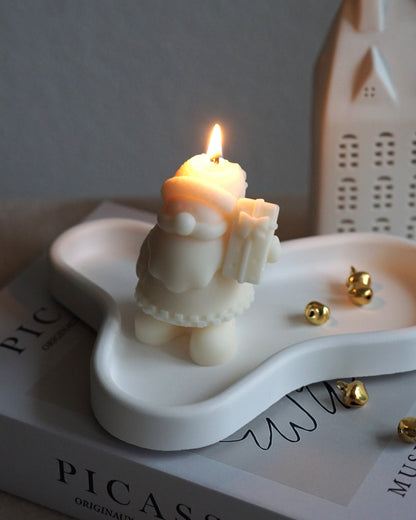 Bougie design faite main Père Noël