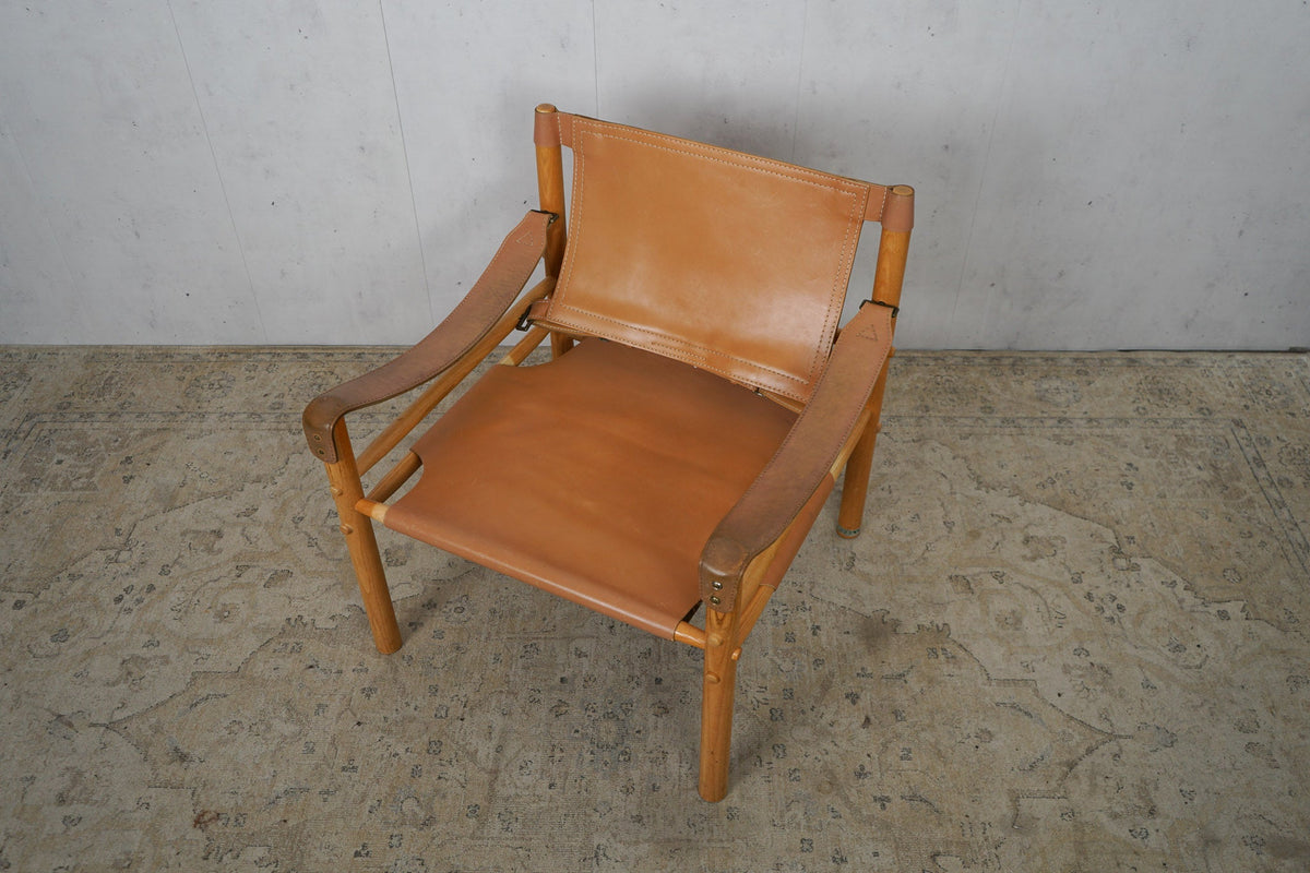Vintage Safari Sirocco Chair by Arne Norell brown