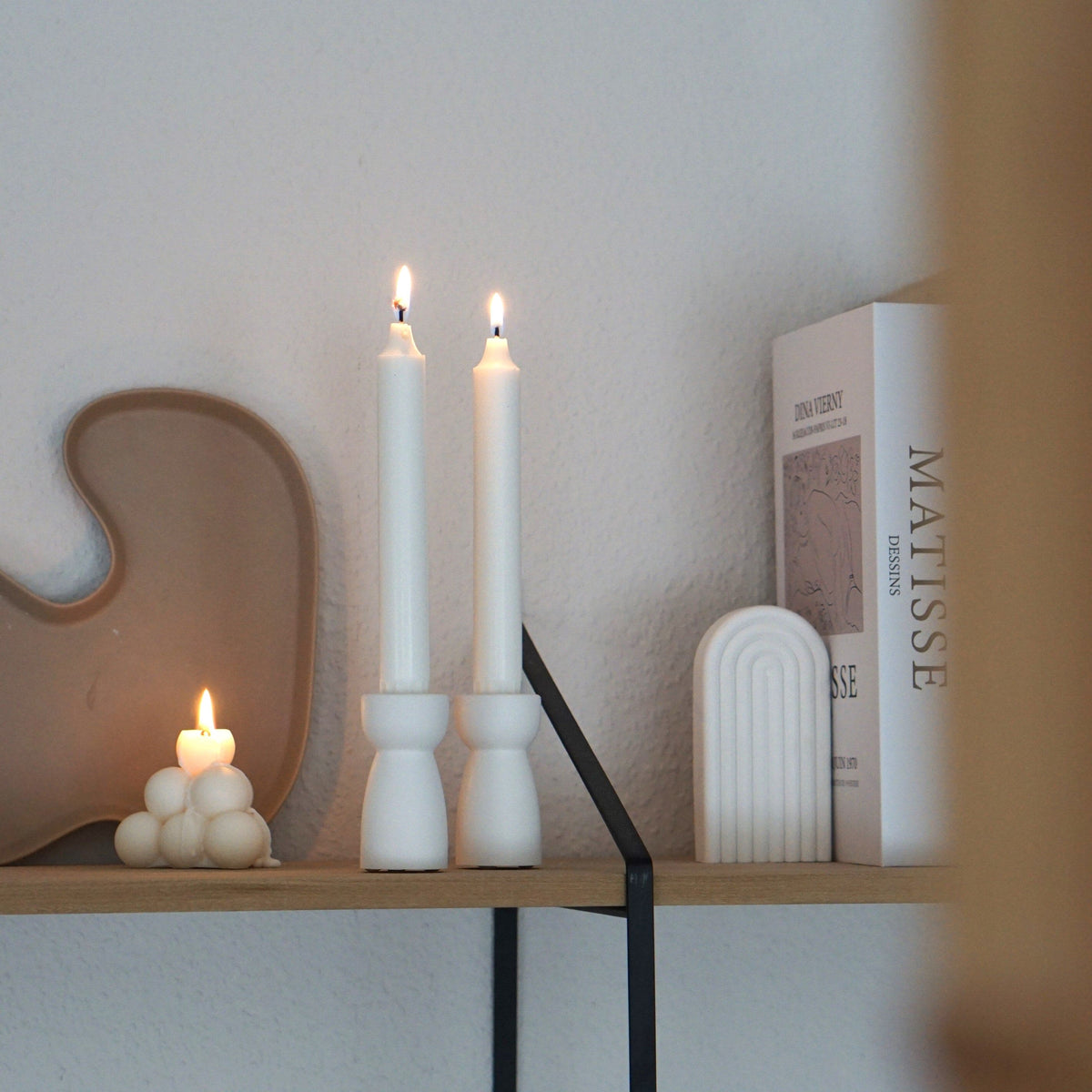 Bougeoir pour bougie fine fait main par Inuti
