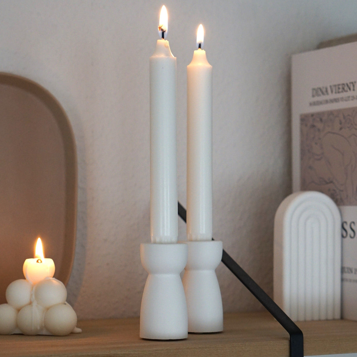 Bougeoir pour bougie fine fait main par Inuti