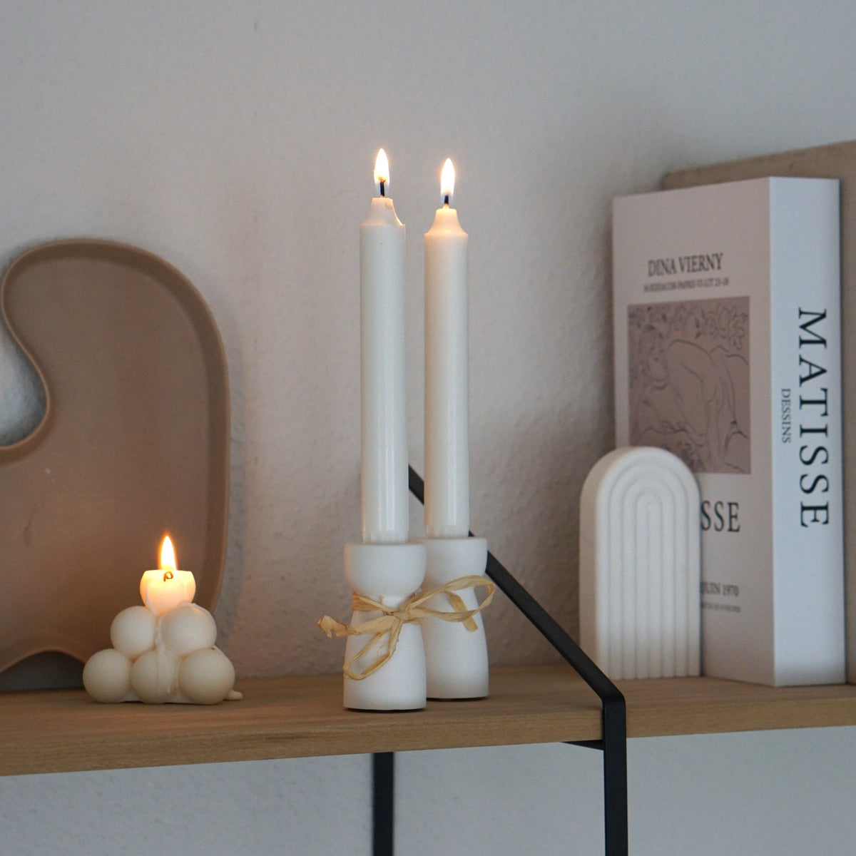 Bougeoir pour bougie fine fait main par Inuti