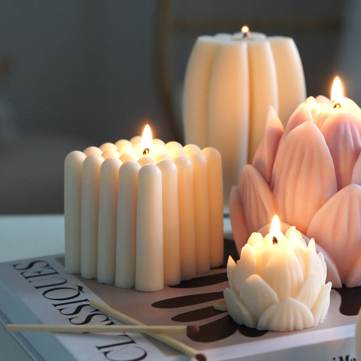 Handmade Design Candle Square Shape by Inuti