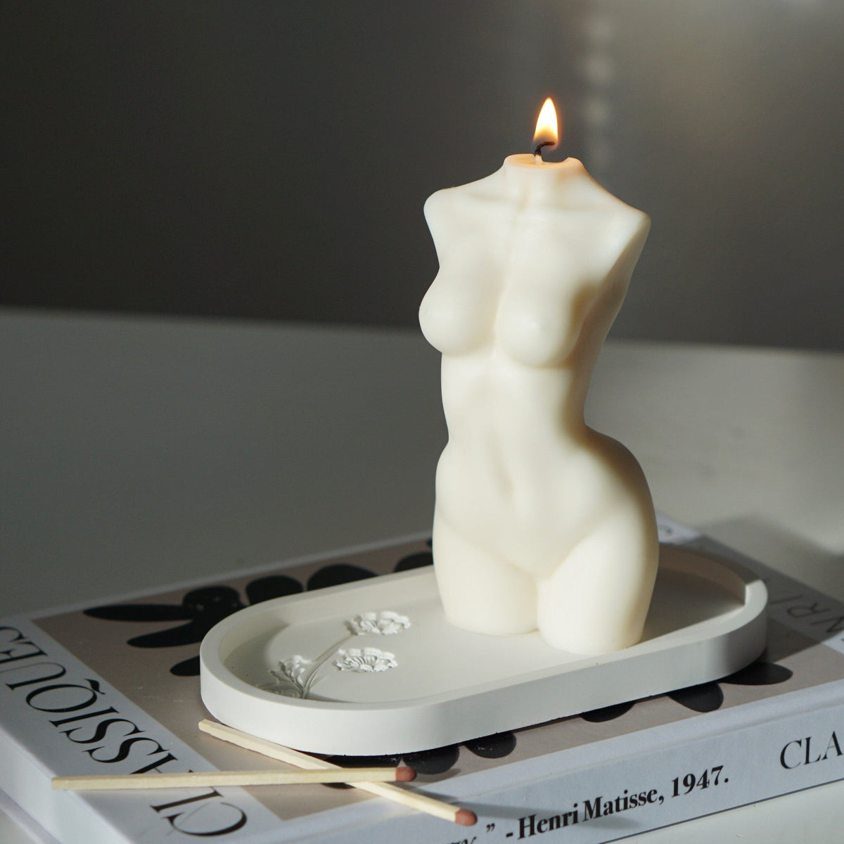 Vintage Handmade Candle Female Body by Inuti