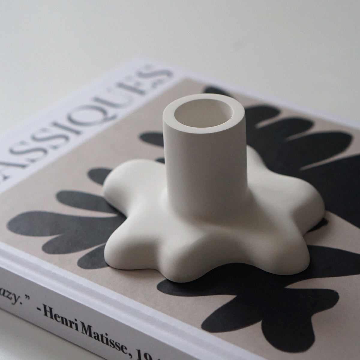 Vintage candle holder Klecks handmade by Inuti