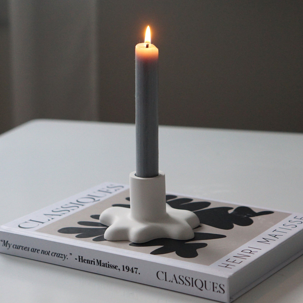 Vintage candle holder Klecks handmade by Inuti