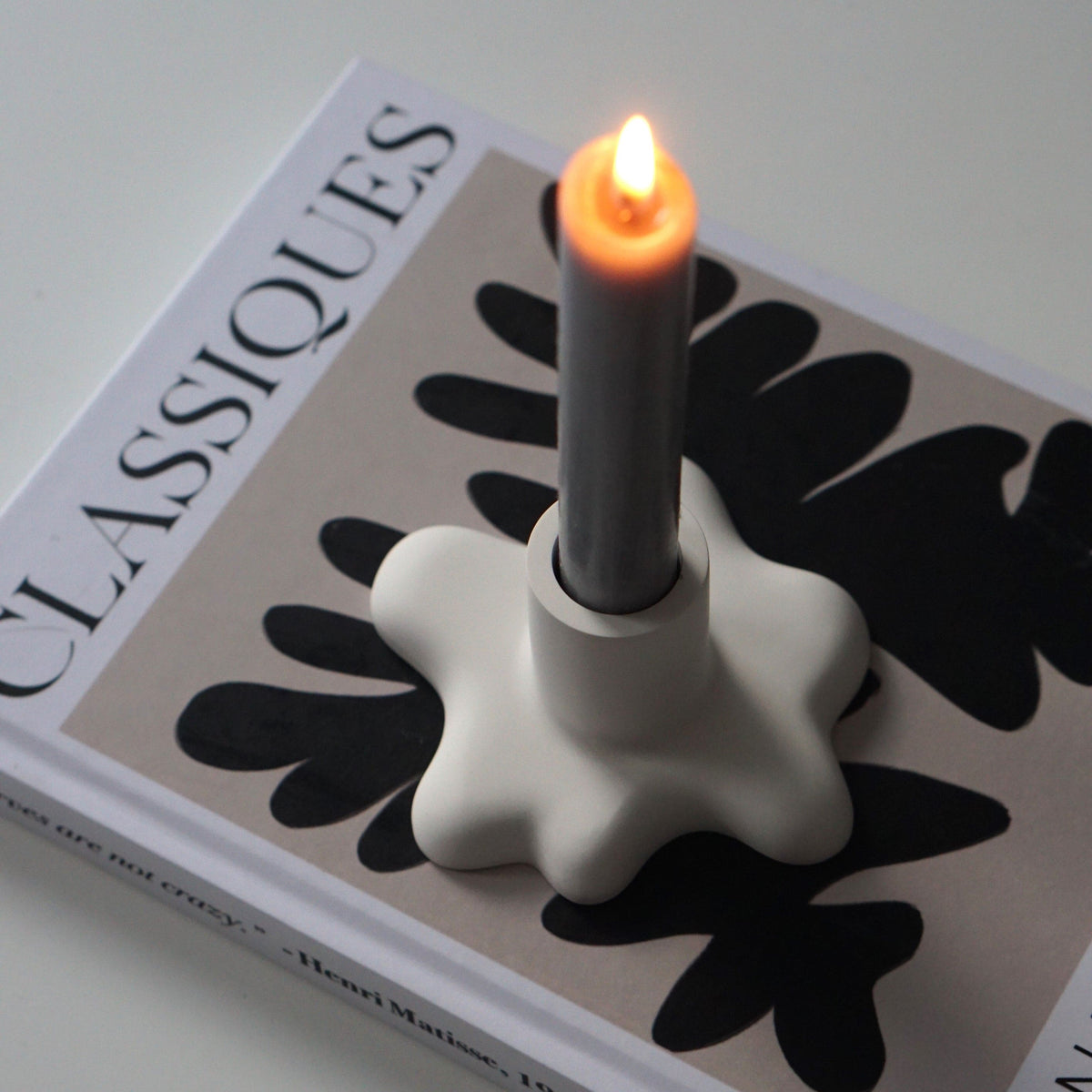 Vintage candle holder Klecks handmade by Inuti