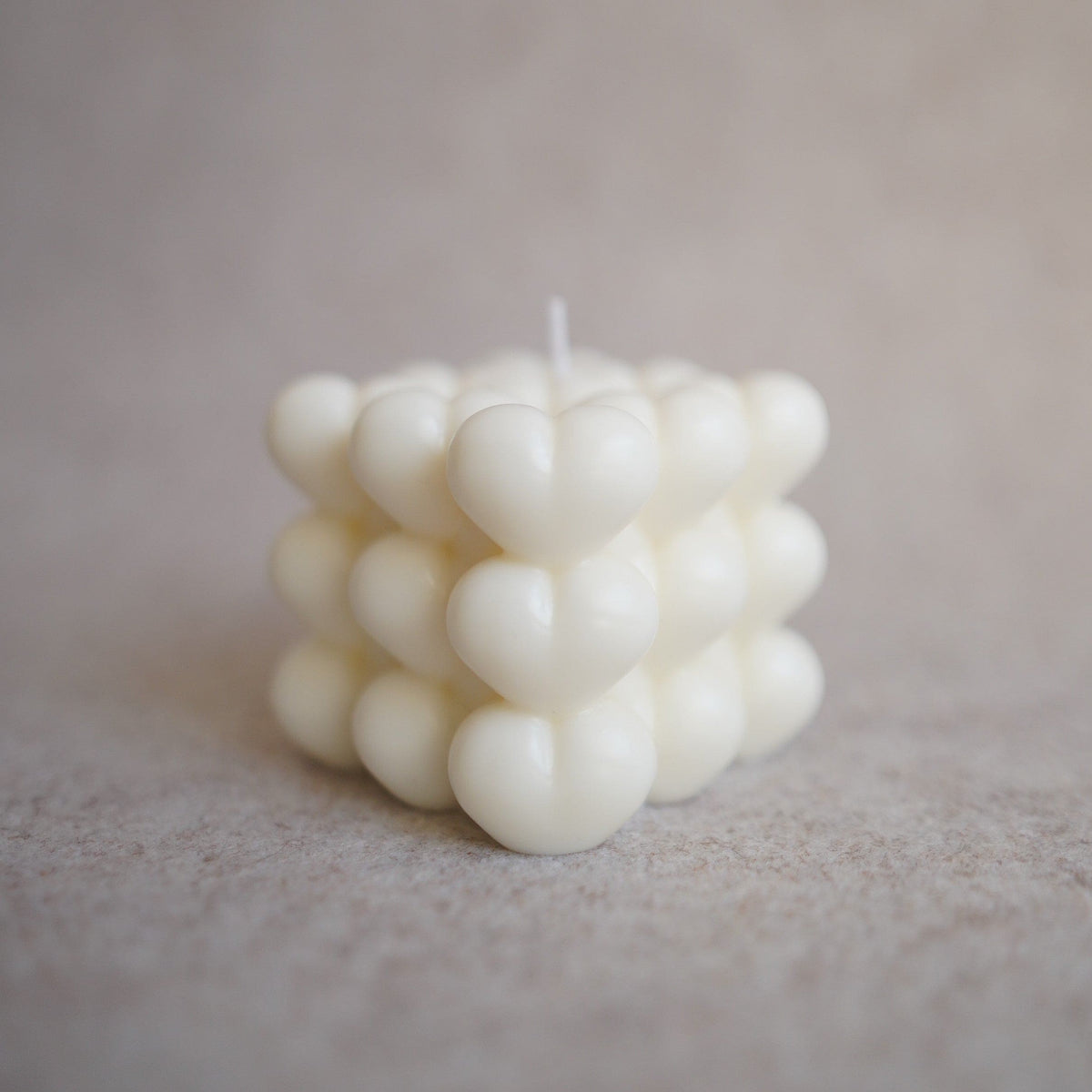 Bougie design faite main en forme de coeur 6cm par InutiHerz