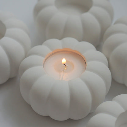 Handmade pumpkin tealight holder
