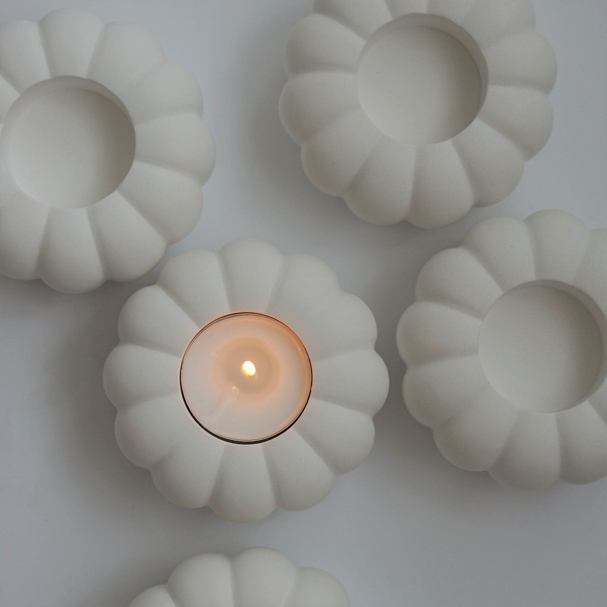 Handmade pumpkin tealight holder