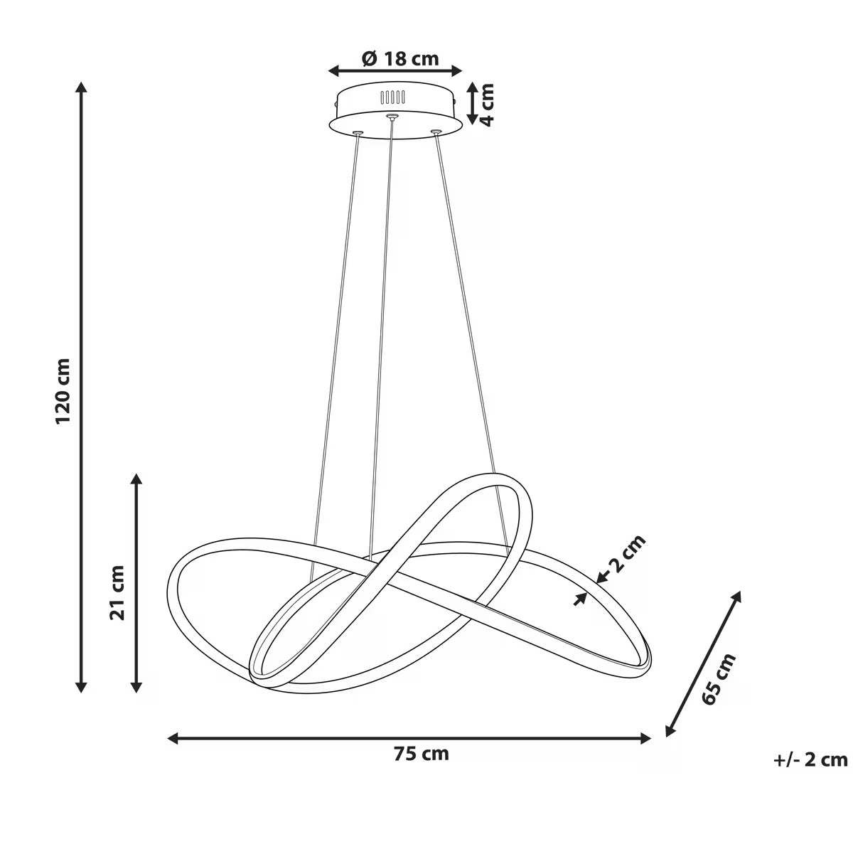 Hängeleuchte Tumen von Beliani Goldfarben mit integrierter LED Pre-Loved