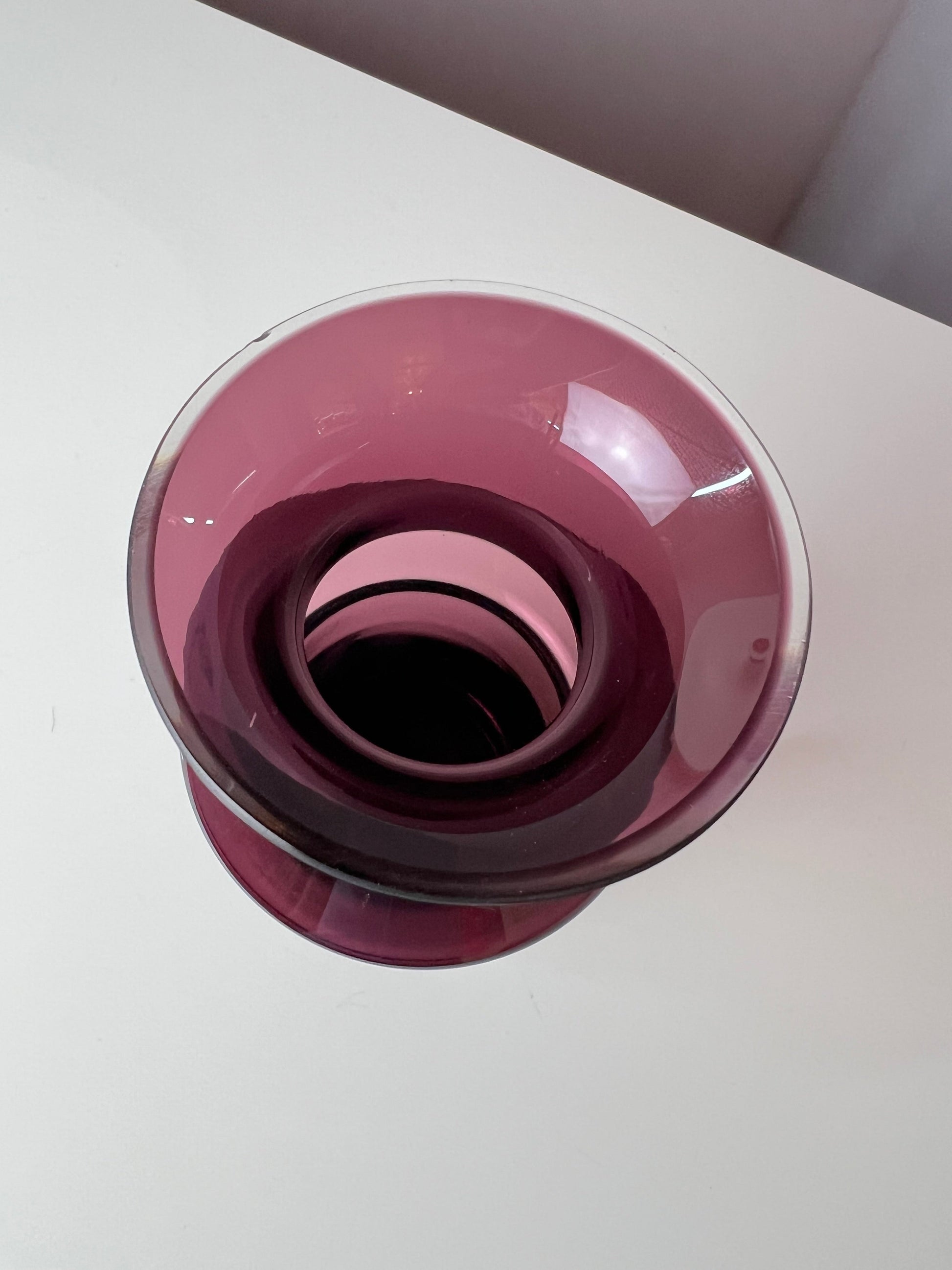 Vintage Vase lila Glas von Nanny Still für Riihimäen Lasi