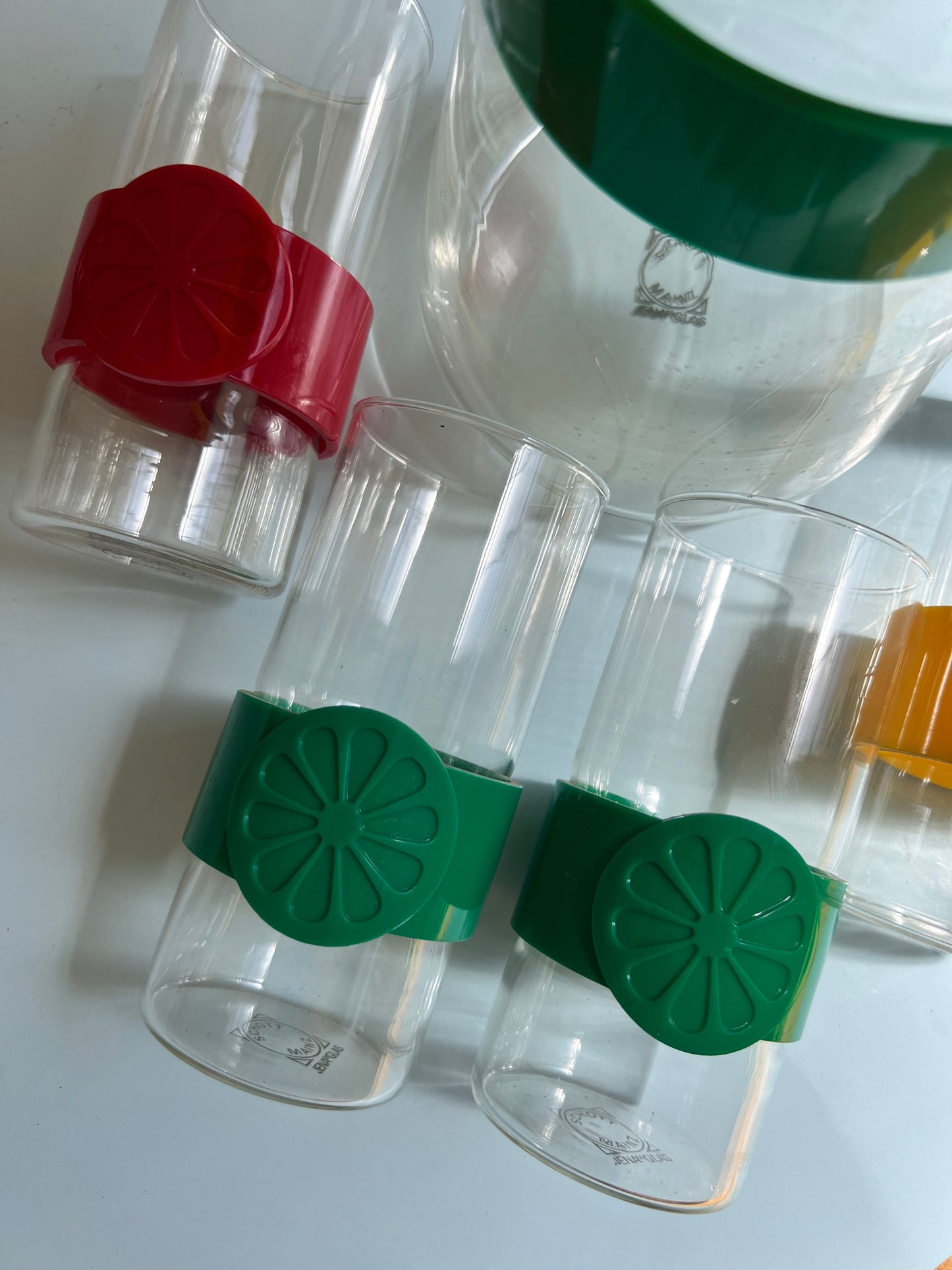 Vintage Karaffe und Glas von Schott Jena 70er Set von 6