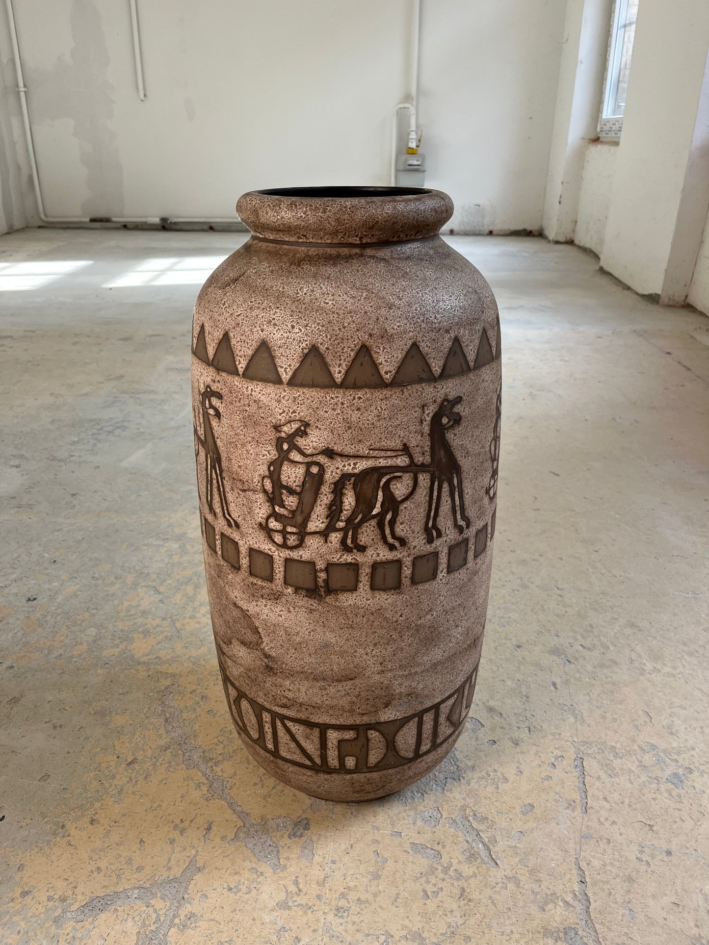 Vintage Bodenvase Ägina 124 von Ceramano für West Germany