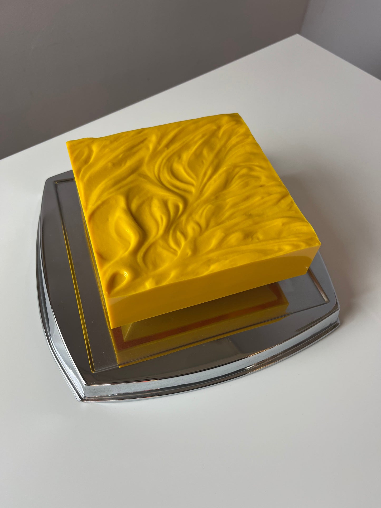 Wandlampe gelb Chrom von Uwe Mersch