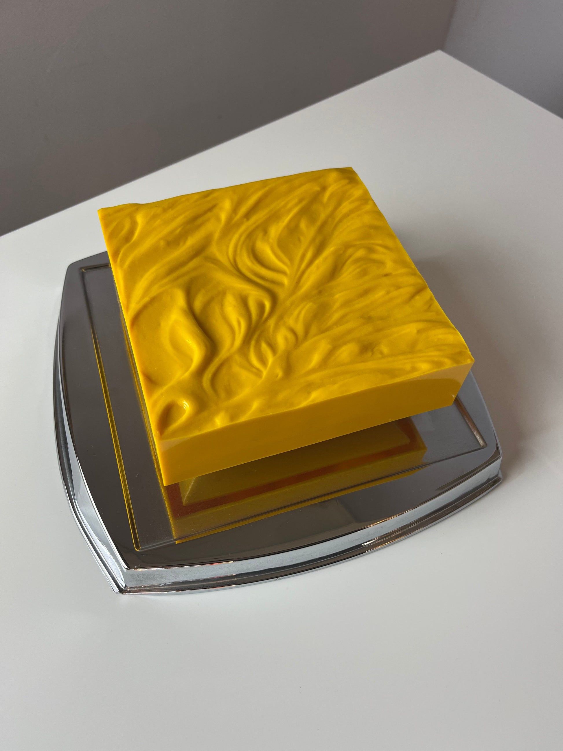 Wandlampe gelb Chrom von Uwe Mersch