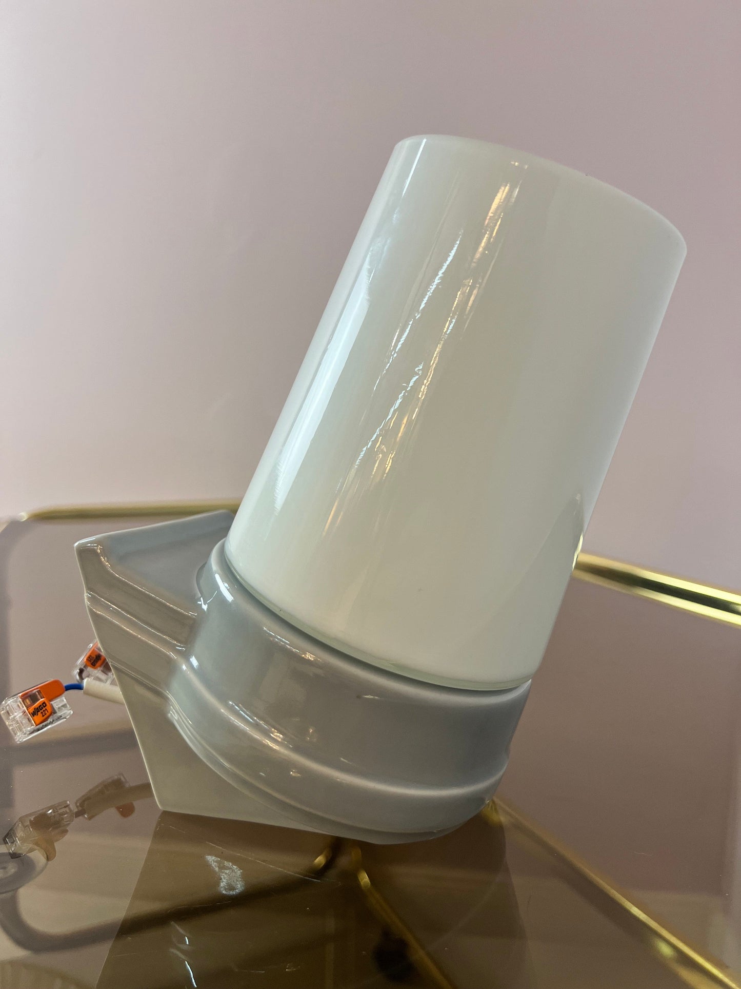 Wall lamp light grey by Sigvard Bernadotte for Ifö