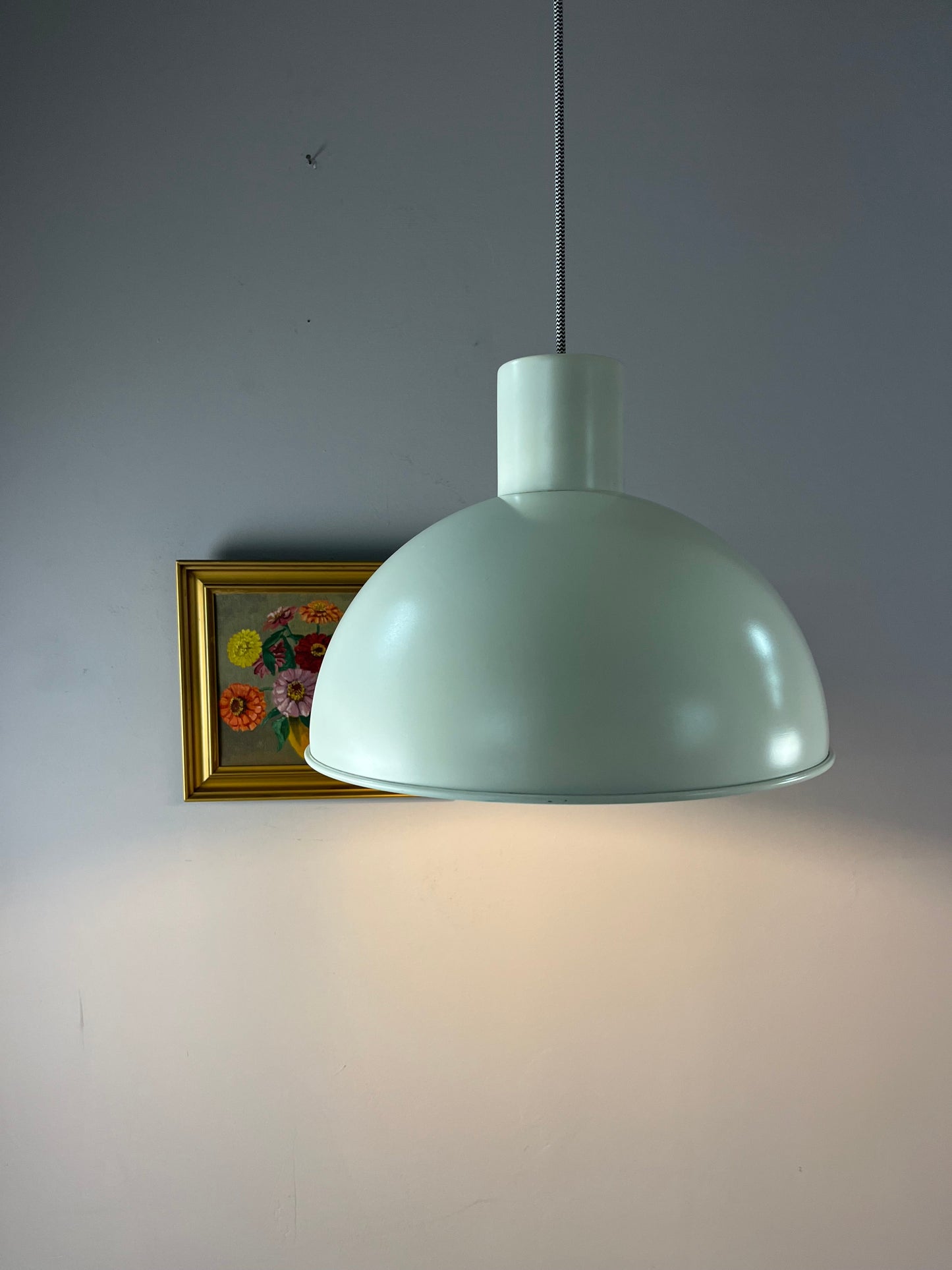 Vintage Hängelampe Bunker weiß von Jo Hammerborg für Fog und Mørup