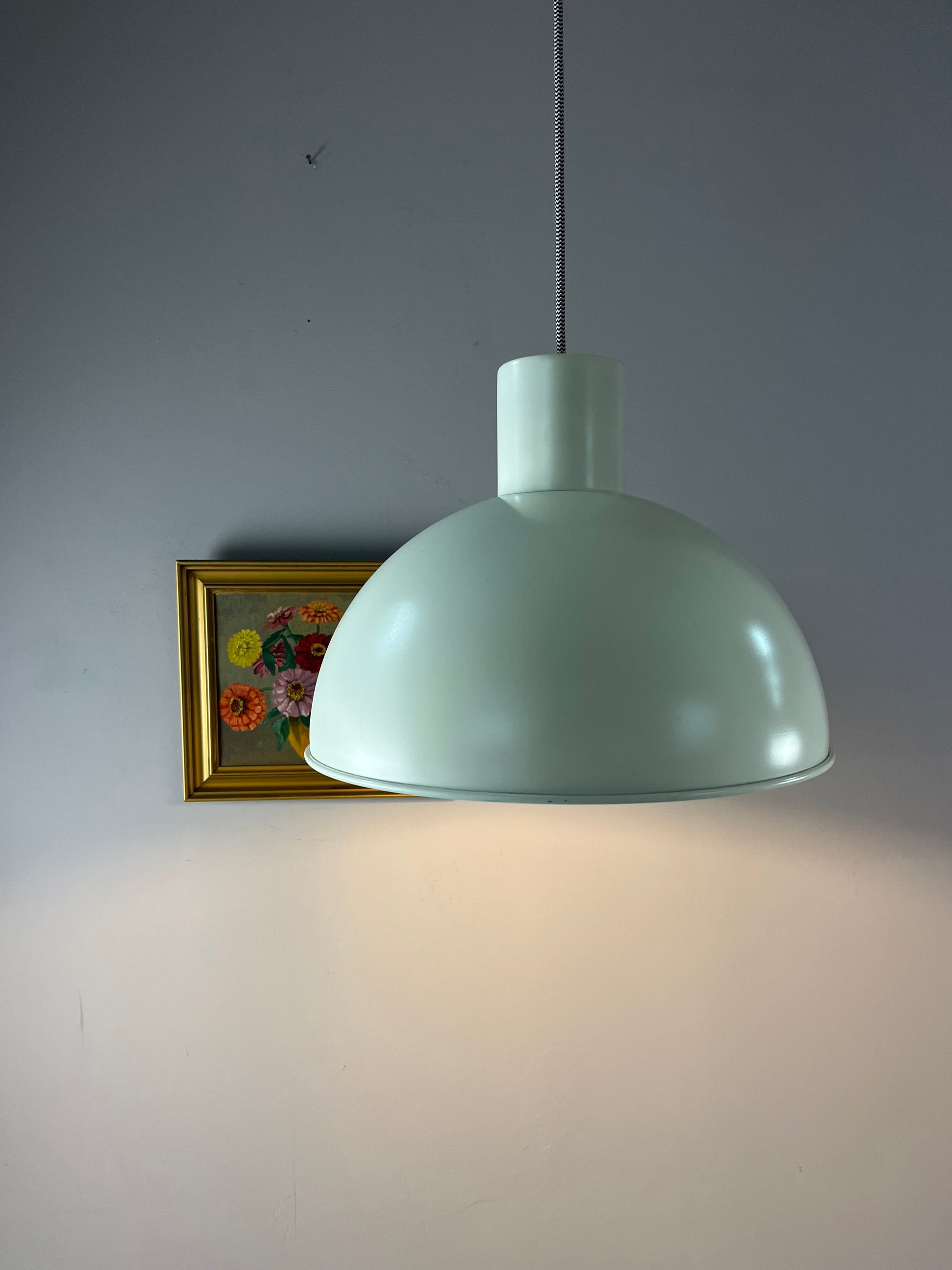 Vintage Hängelampe Bunker weiß von Jo Hammerborg für Fog und Mørup