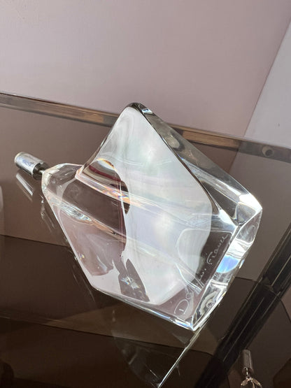 Vintage Kerzenständer Iceberg Glas von Daum Nancy