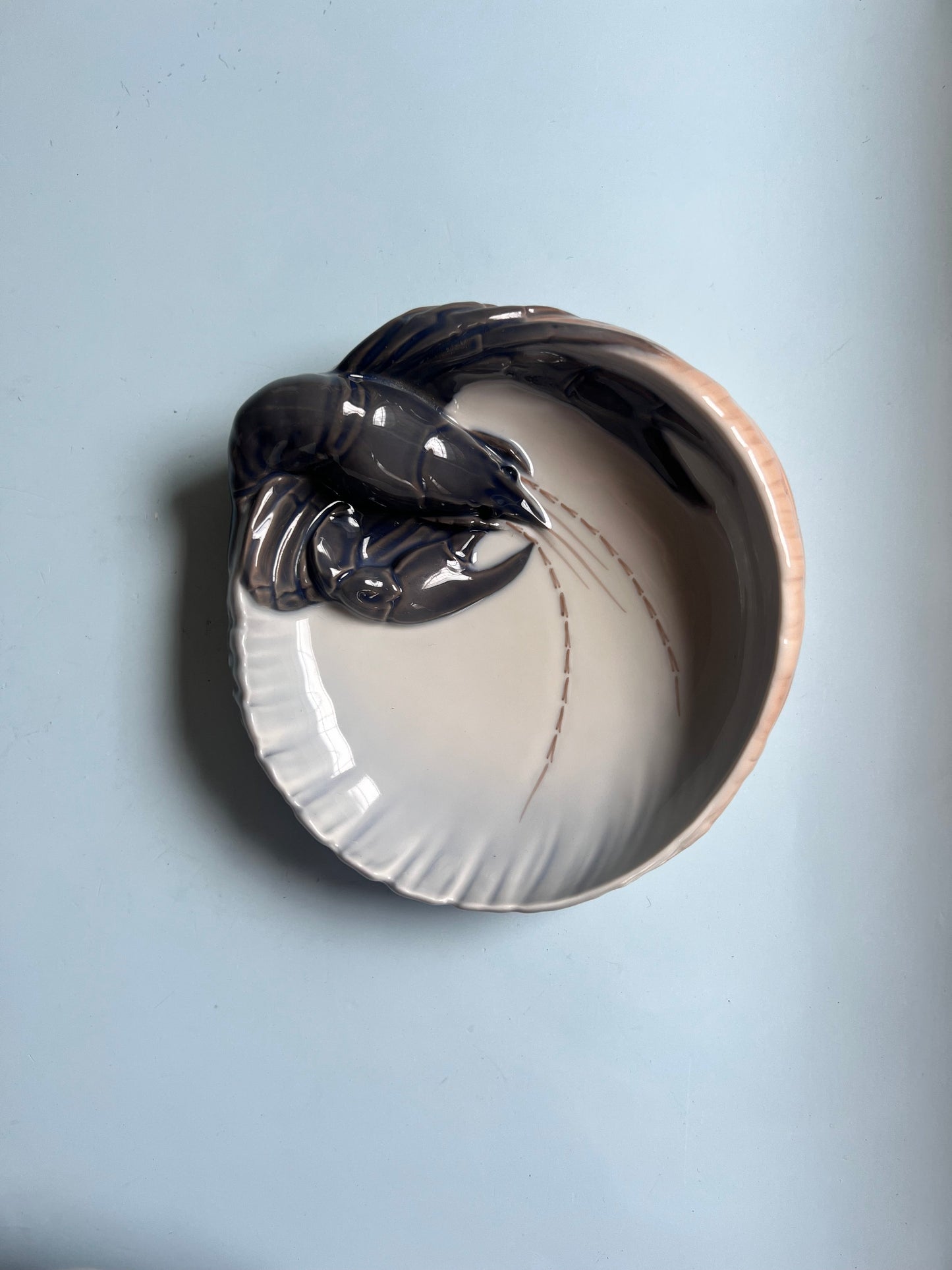 Schale Hummer Typ 3277 ∅ 16,5 cm von Erik Nielsen für Royal Copenhagen