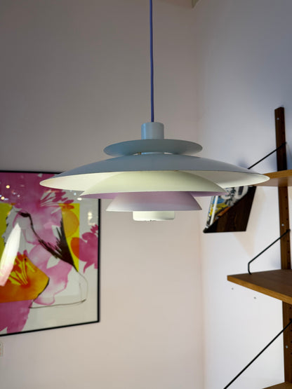 Vintage Lamellenlampe weiß-lila von Formlight