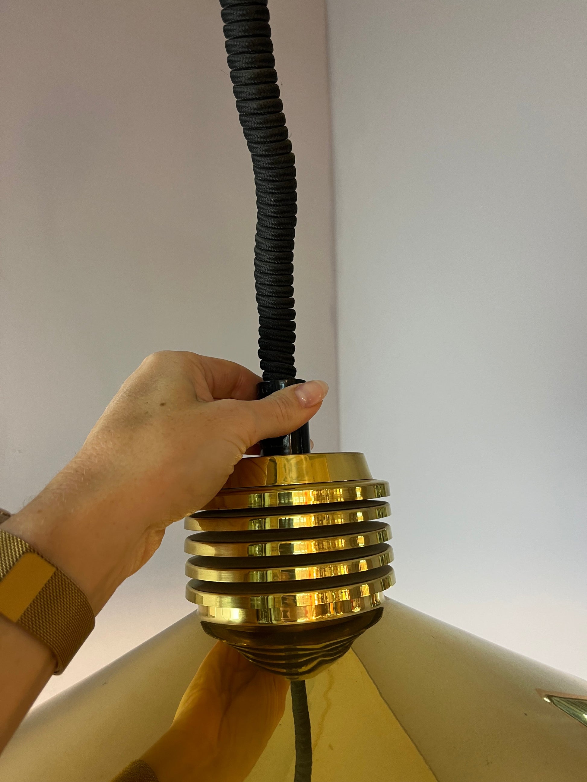 Hängelampe Messing höhenverstellbar