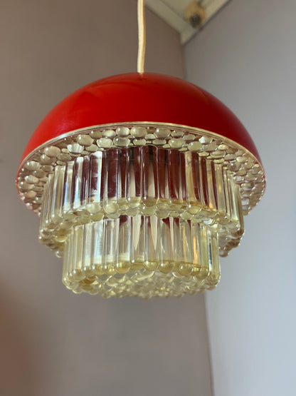 Hängelampe rot Kunststoff