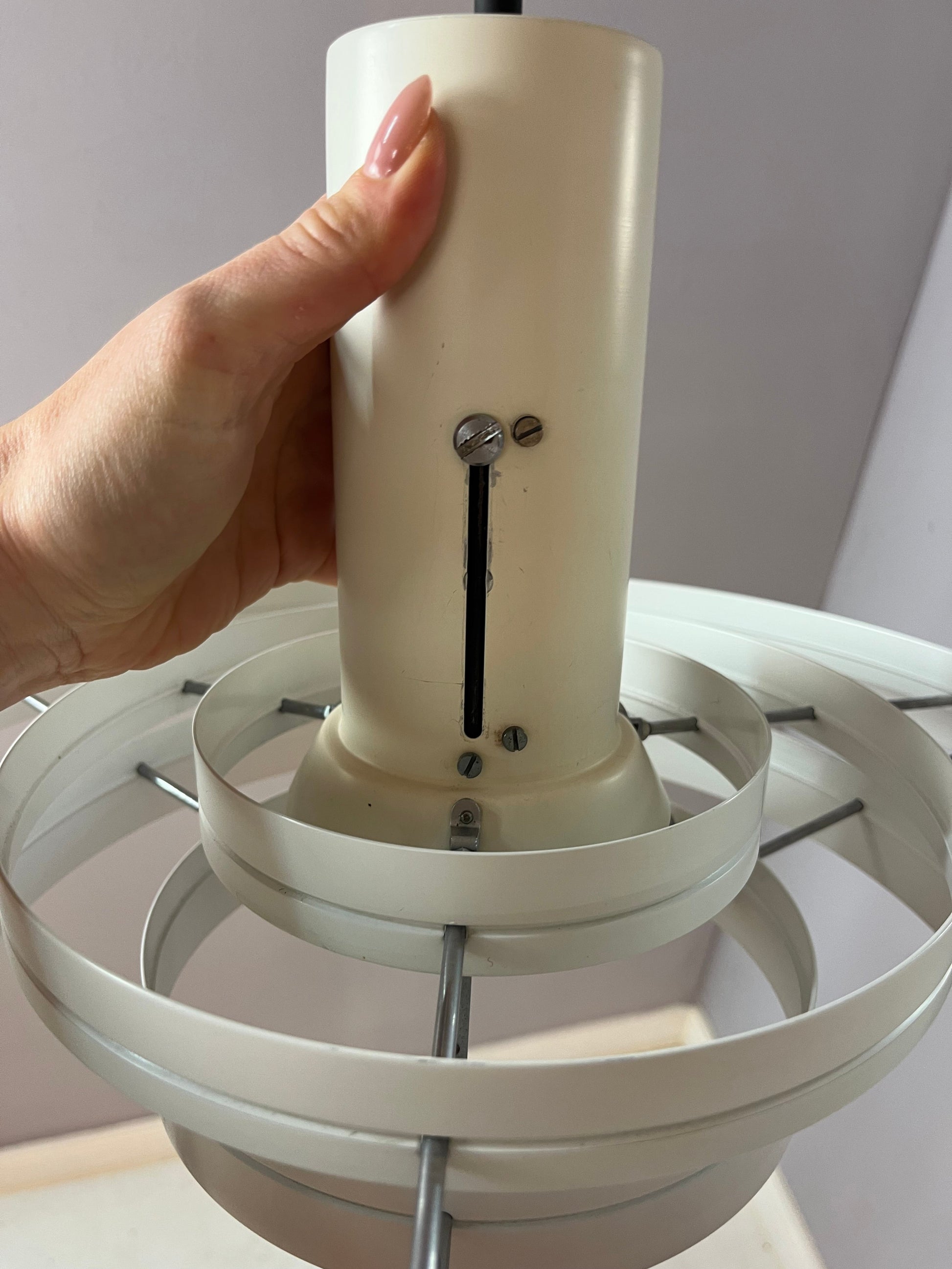 Vintage Hängelampe Fibonacci von Sophus Frandsen für Fog und Mørup weiß