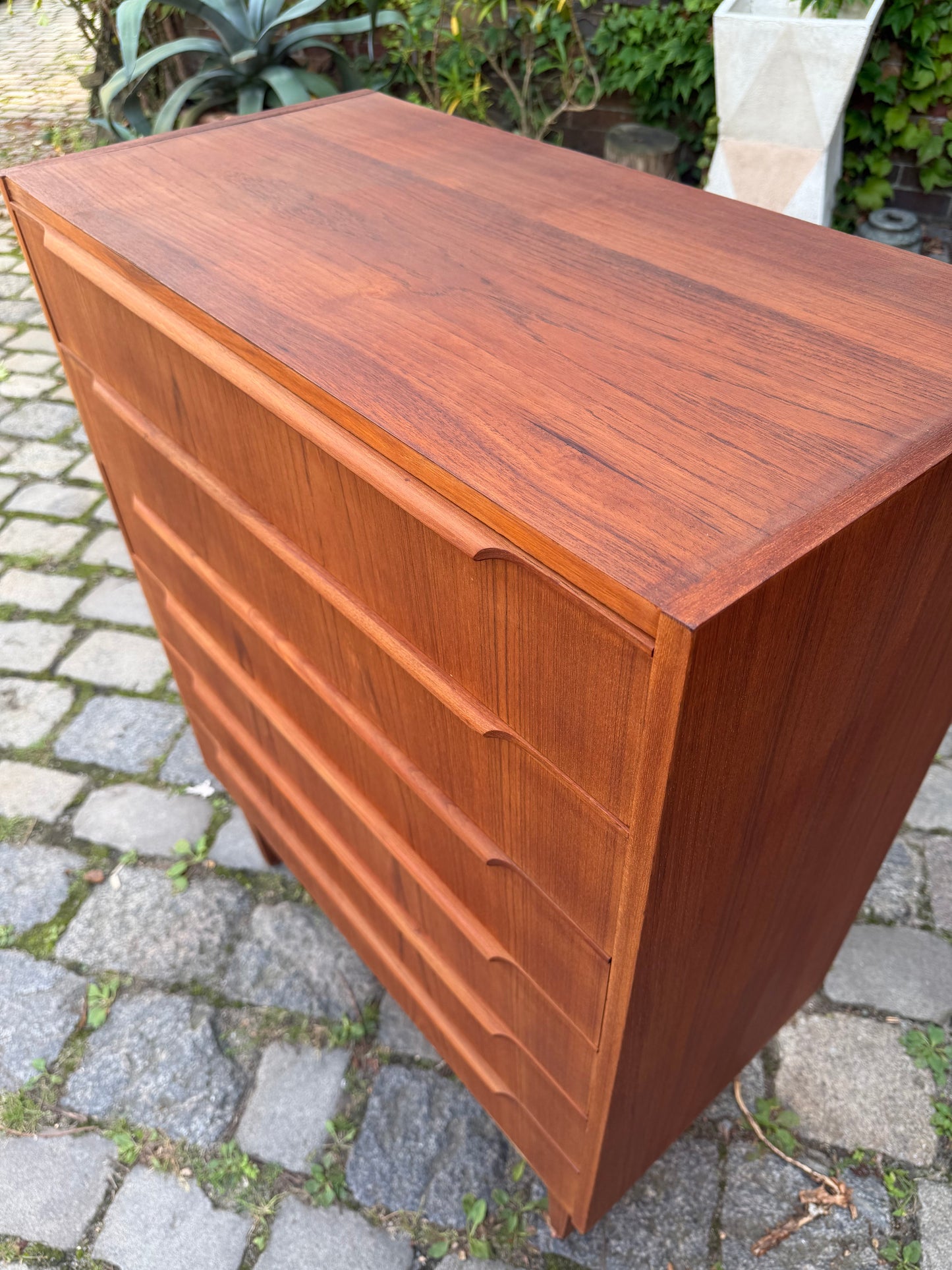 Vintage Teak Kommode aus Dänemark, 6 Schubladen