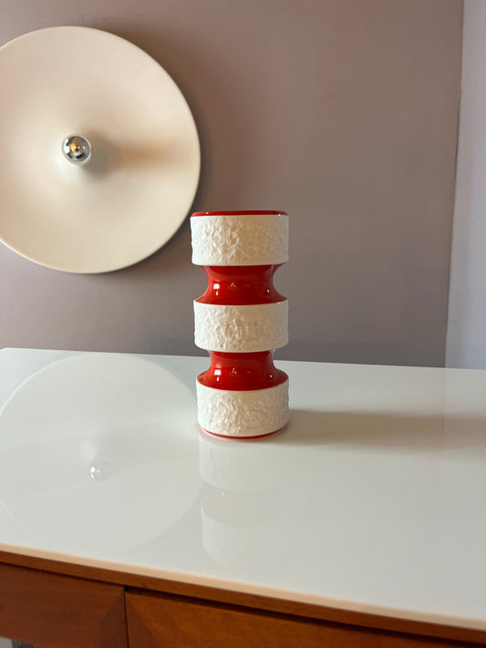 Vase 635/2 rot von Royal Porzellan Bavaria KPM