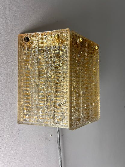 Vintage Wandlampe von Orrefors Schweden