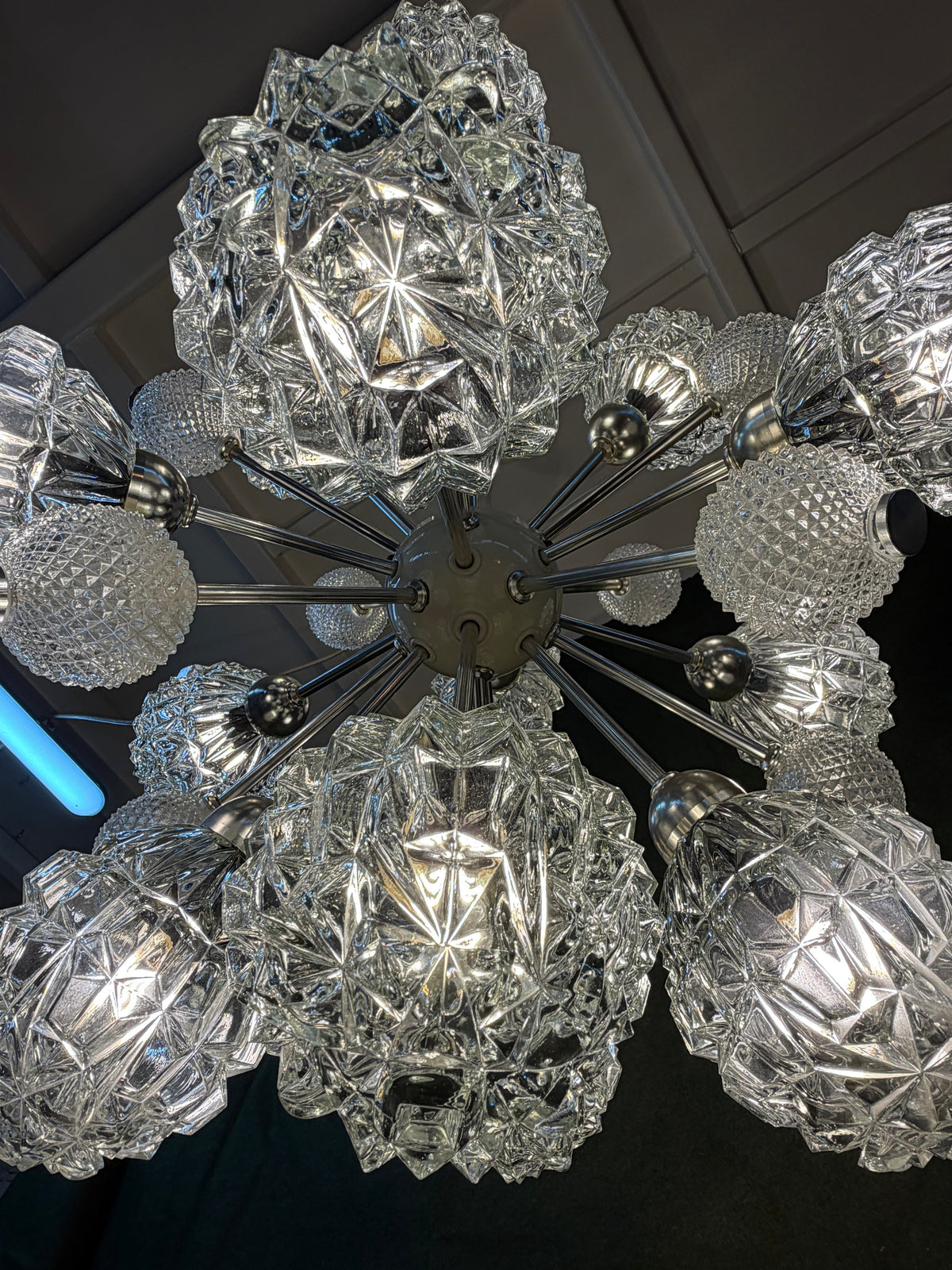 Sputnik Kronleuchter von Elektrofém ISZ, Space Age