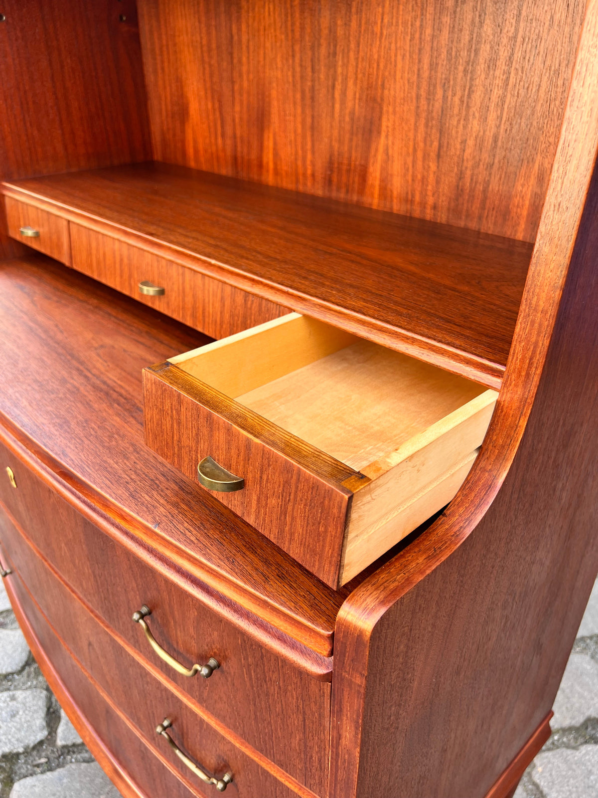 Bücherregal mit Sekretär und Kommode Teak Dänemark