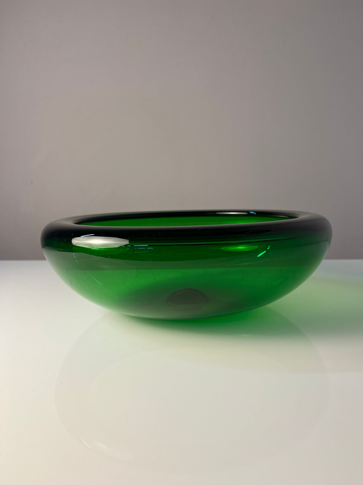 Vintage Glasschale 17792 von Per Lütken für Holmegaard grün Glas