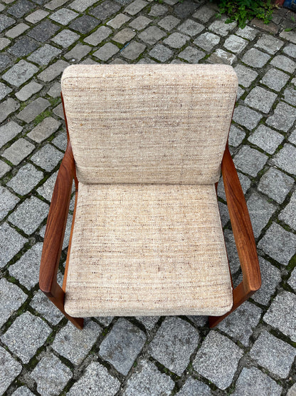 Vintage Sessel Senator Wolle von Ole Wanscher für Cado beige