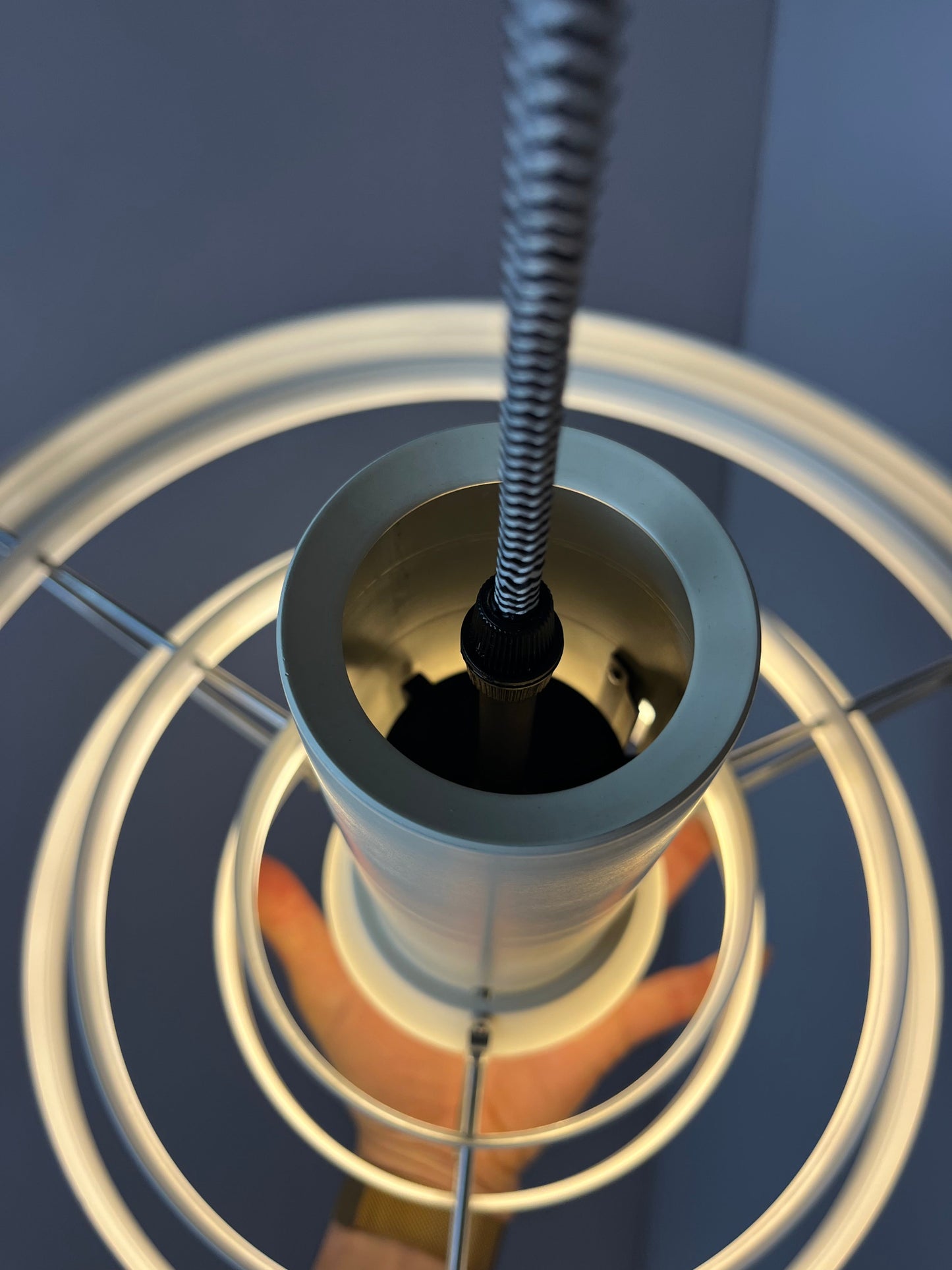 Vintage Hängelampe Fibonacci von Sophus Frandsen für Fog und Mørup weiß