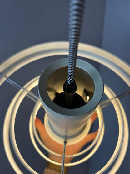 Vintage Hängelampe Fibonacci von Sophus Frandsen für Fog und Mørup weiß